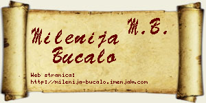 Milenija Bucalo vizit kartica